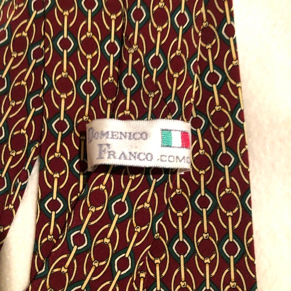 Domenico Franco Como Men’s Designer Silk Tie - Picture 4 of 5